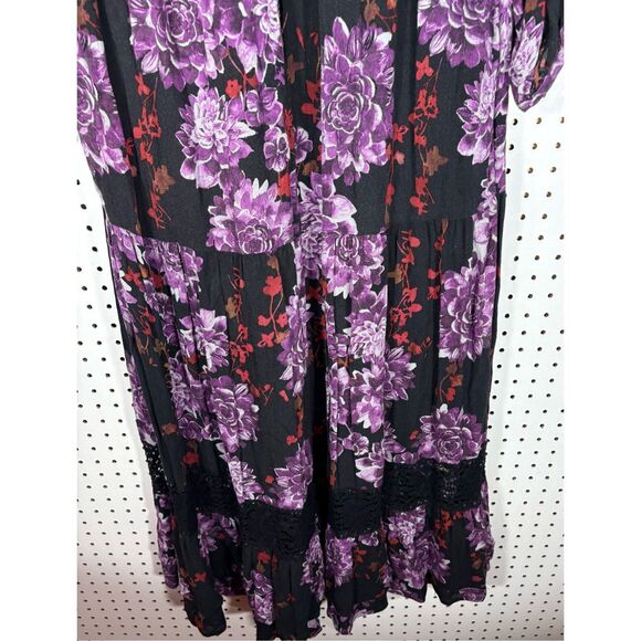 Free People floral lace maxi dress size L - Picture 6 of 7
